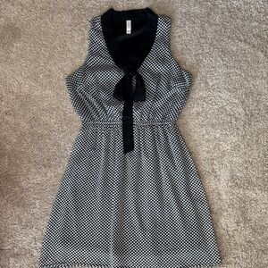 Xhilaration Black and White Patterned Mini Dress